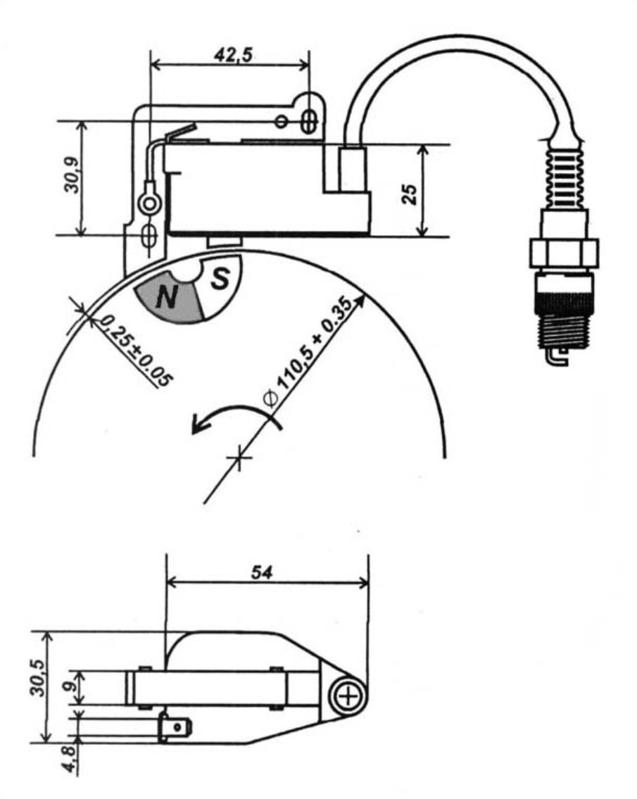Схема катушки зажигания бензопилы штиль 180 - 90 фото