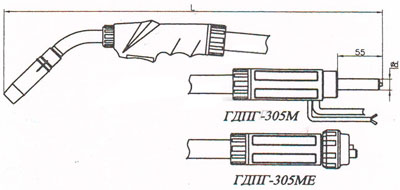 Рис.1. Внешний вид горелки ГДПГ-305М