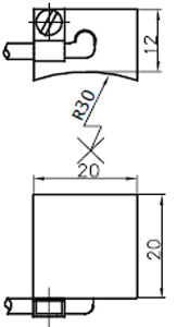 Рис.2. Габаритный чертеж датчика WAD305/2