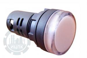Фото арматуры светосигнальной AD22-22DS белая 220 В DC