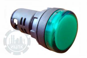 Фото арматуры светосигнальной AD22-22DS зеленая 110 В АС
